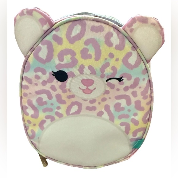 Squishmallows Michaela Pastel Leopard Lunch Bag Insulated NWT - Picture 1 of 3